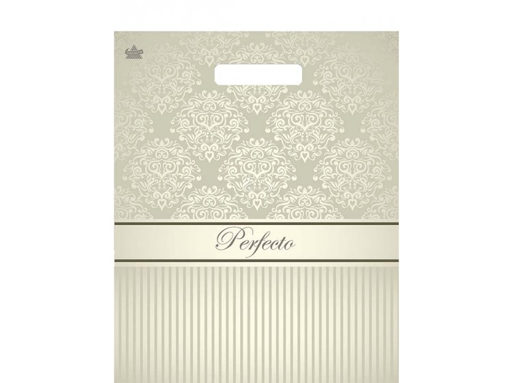 Мешок ПВД (выр.ручка) 370*300 (90мкр) Бежевое серебро